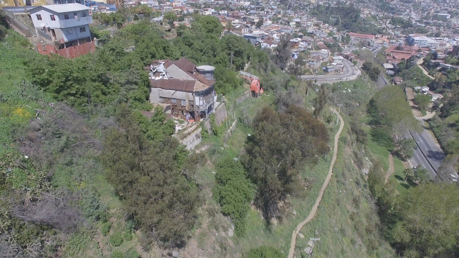 El Jardín de las Delicias, vista aérea del cerro Delicias