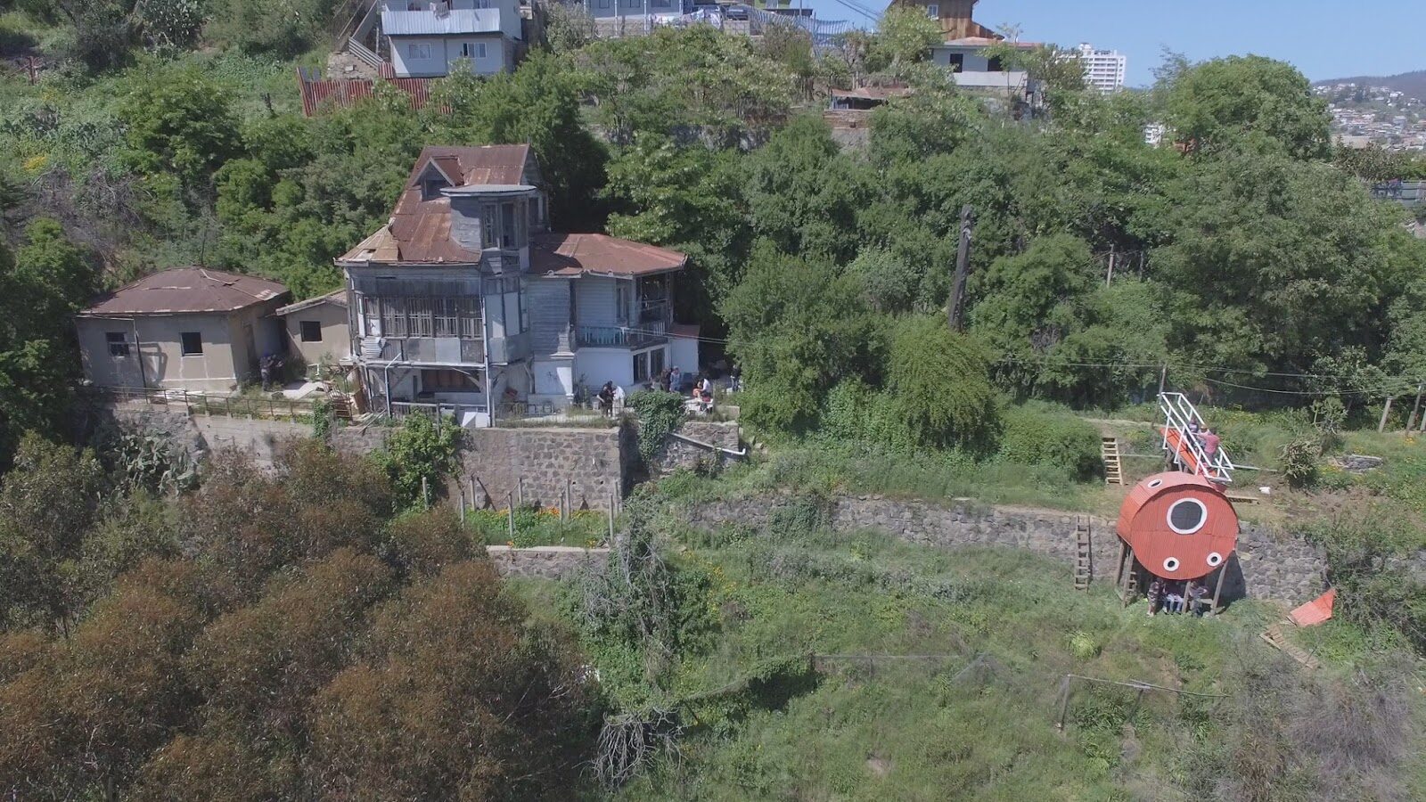 El Jardín de las Delicias, vista aérea de la quebrada
