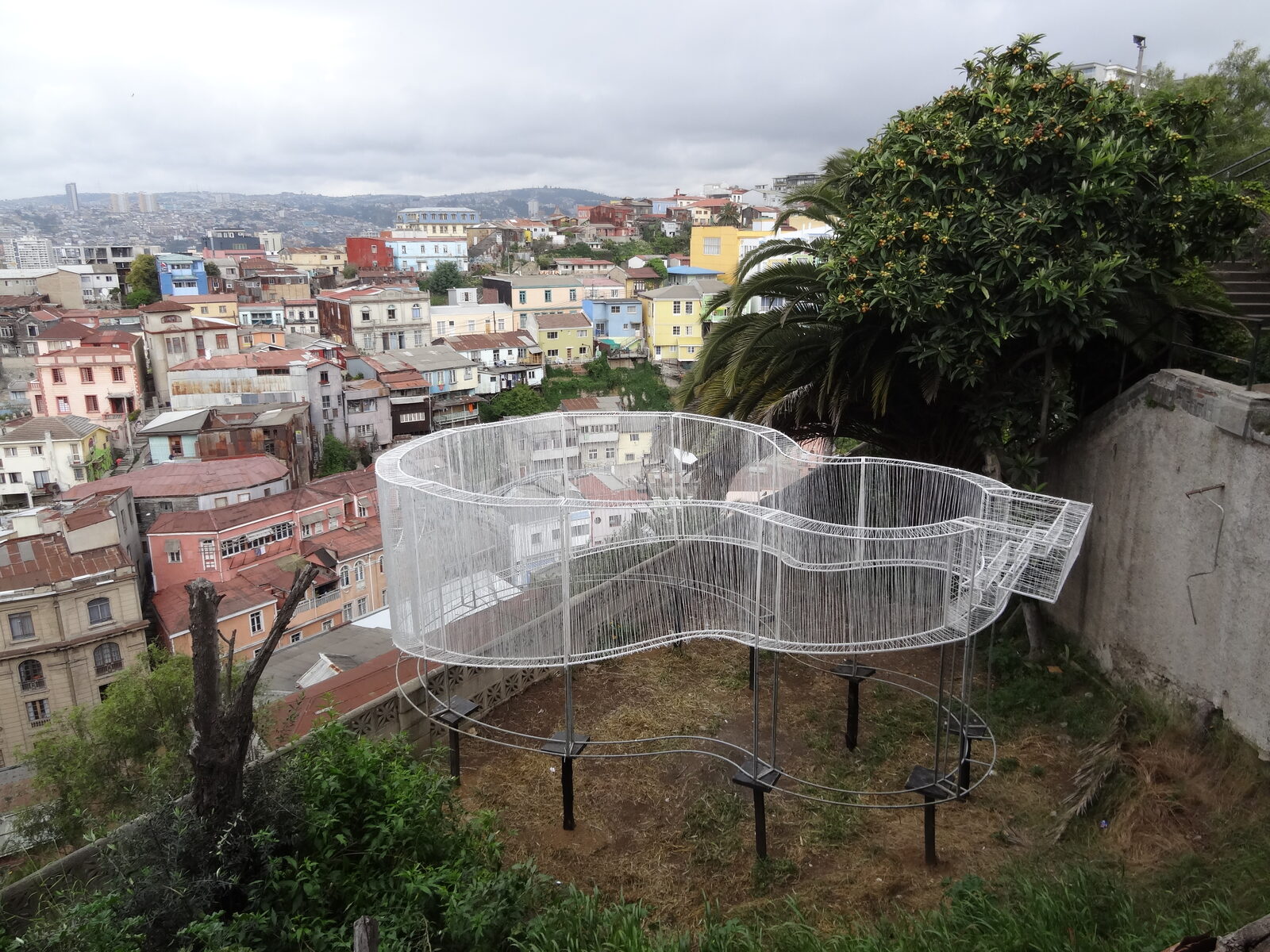 El Nadador Nº3, vista aérea, Cerro Panteón, Valparaíso